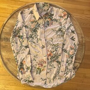 H&M Women’s Floral Print button-up Shirt, size 2